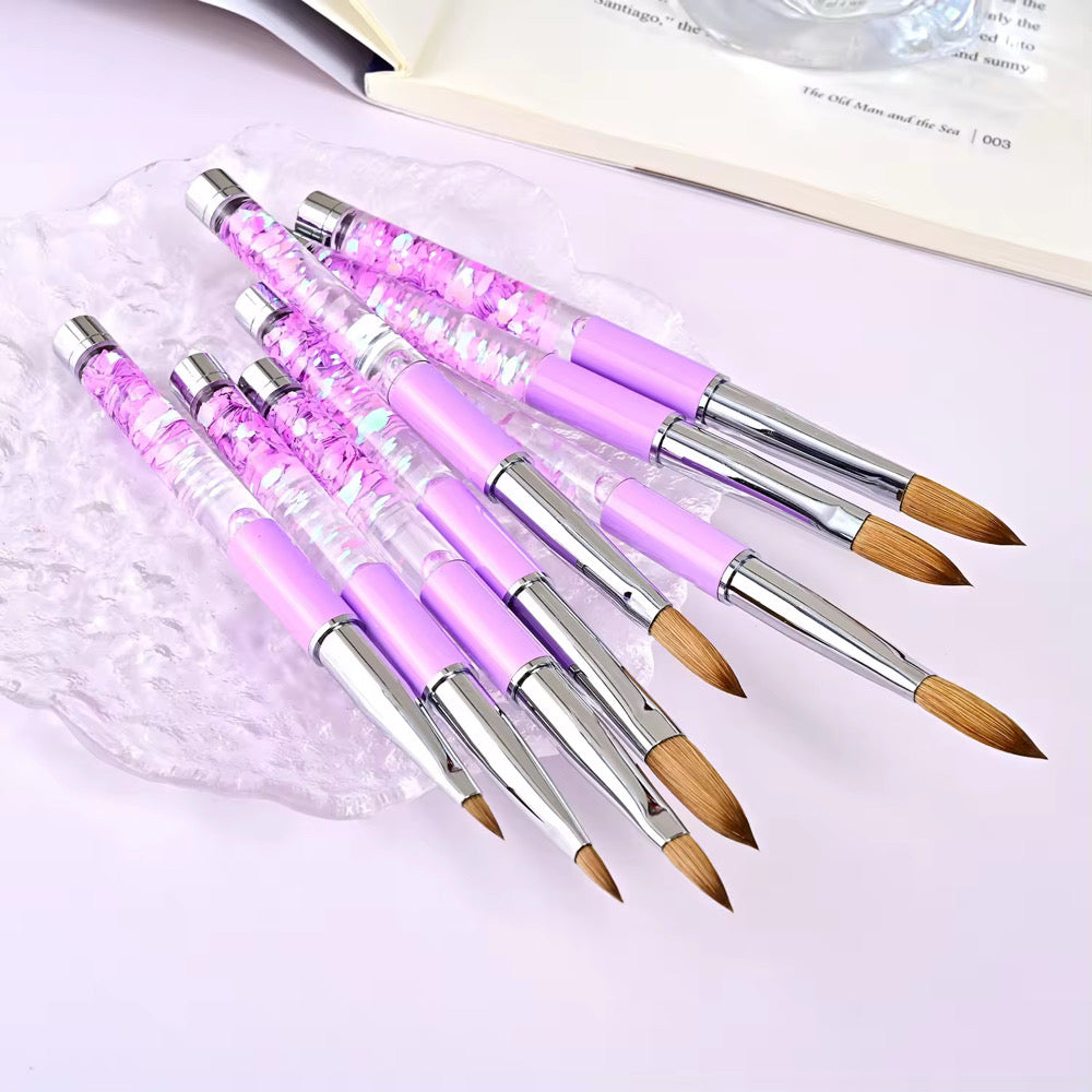 Glitter Kolinsky Nail Brush